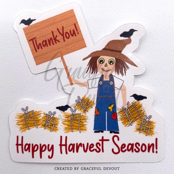 Thank You! Happy Harvest Season! - 2" (inches) (48ct.)  [GD168-48] - Picture 1 of 3